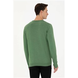 Erkek Yeşil Basic Kazak