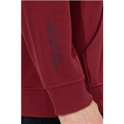 Erkek Vişne Kapüşonlu Sweatshirt