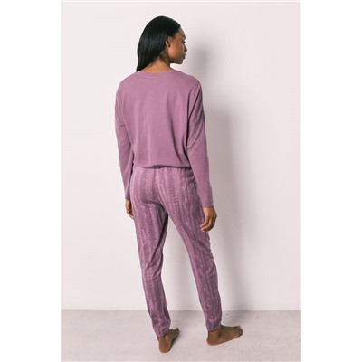 Pijama largo morado algodón Snoopy