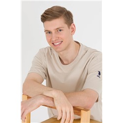 Erkek Taş Comfort Long Bisiklet Yaka Tişört