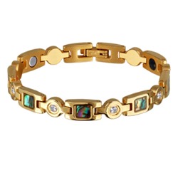 Браслет Амфитрита (гелиотис; покрытие золото) 18-21см, Есть комплект