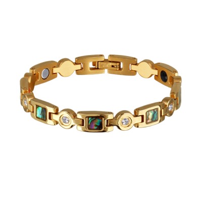 Браслет Амфитрита (гелиотис; покрытие золото) 18-21см, Есть комплект