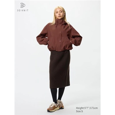 3D Knit Seamless Soufflé Yarn Skirt