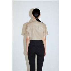 Camisa de piel Beige