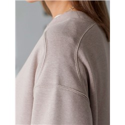 Свитшот свободный из петельчатого футера двухнитки с эластаном