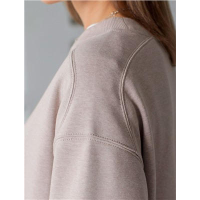 Свитшот свободный из петельчатого футера двухнитки с эластаном