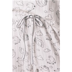 Pijama canalé soft blanco estampado Moomin