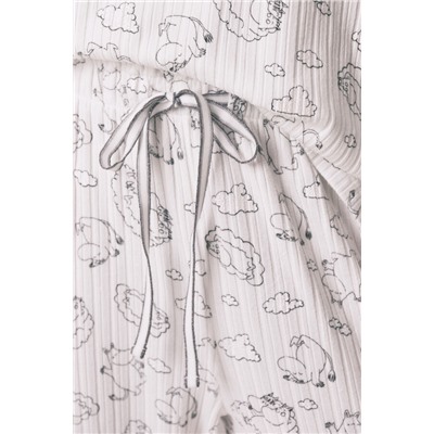 Pijama canalé soft blanco estampado Moomin