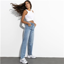 Джинсы mom из 100% хлопка, Rome (с косой застежкой)