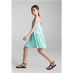 Vestido estampado abalorios