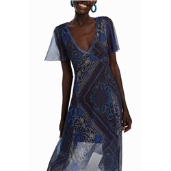 Vestido evasé doble capa