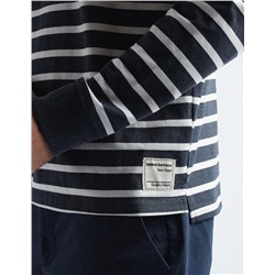 Striped Long Sleeve T-shirt, Men, Dark Blue
