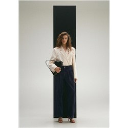 Jeans wideleg pinzas rinse wash