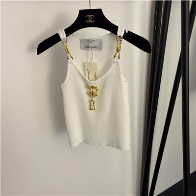 Трикотажный женский топ с украшениями (2 цвета) Шиапарелл*и