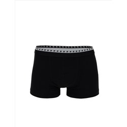 Siyah Pamuk Karışımlı Atlet Boxer Set