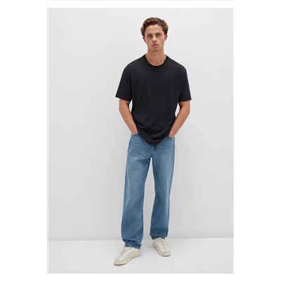 Mavi Siyah Basic Tişört Loose Fit / Bol Rahat Kesim 066249-900