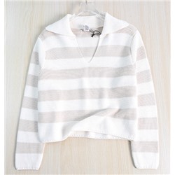 Повседневный полосатый свитер