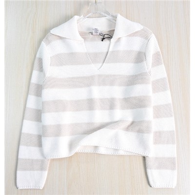 Повседневный полосатый свитер