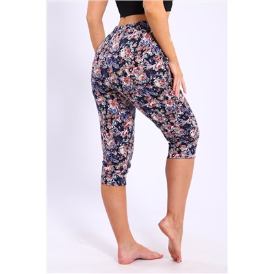 Бриджи женские с цветочным узором Бр-2