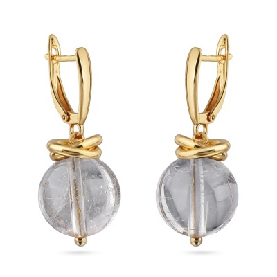 Серьги Терра (волосатик 11мм; покрытие золото), Есть комплект