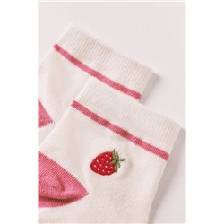 Calcetines cortos bordado fresa