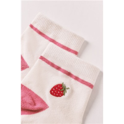 Calcetines cortos bordado fresa