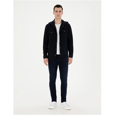 Siyah Regular Fit Örme Hırka