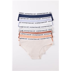 Pack 7 bragas anchas logo