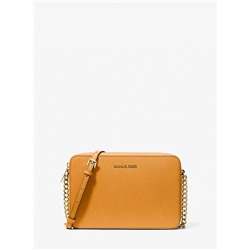 Michael Kors Outlet Jet Set Large Saffiano Leather Crossbody Bag