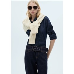 Jeans rectos tiro bajo cinturón