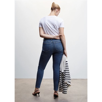 Jeans skinny tiro alto