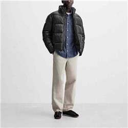 Мужская куртка-пуховик из эко кожи Zar*a 💤  Реплика 1:1