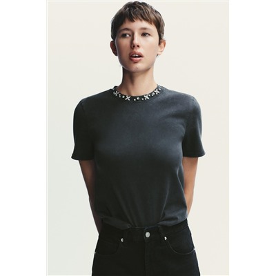 JEWEL FADED-EFFECT T-SHIRT