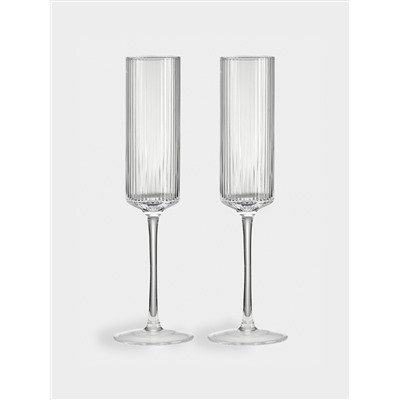 Набор бокалов для шампанского, 2 пр, 200 мл, стекло, прозрачные, Modern Classic