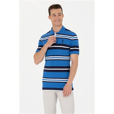 Erkek Saks Polo Yaka Tişört