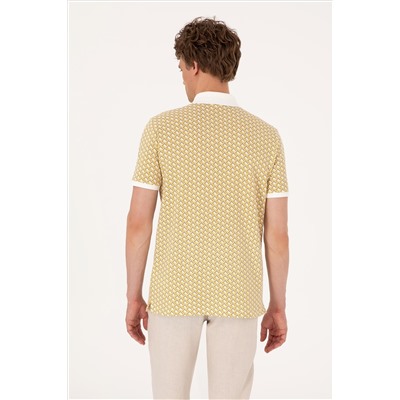 Erkek Regular Fit Açık Haki Polo Yaka Tişört