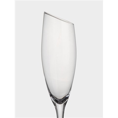 Бокал для шампанского, 180 мл, 2 шт, кристальное стекло, Violoncello