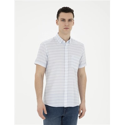 Açık Mavi Regular Fit Kısa Kollu Gömlek
