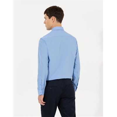 Mavi Slim Fit Uzun Kollu Klasik Gömlek