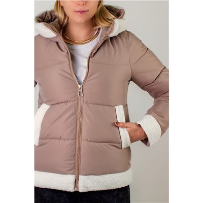 Демисезонная куртка с меховой отделкой, арт. 822