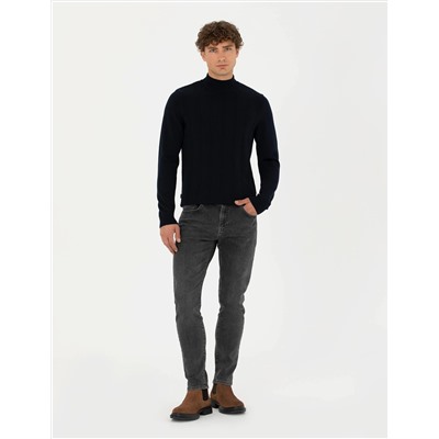 Lacivert Slim Fit Kazak