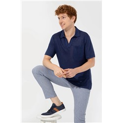 Erkek Lacivert Polo Yaka Tişört
