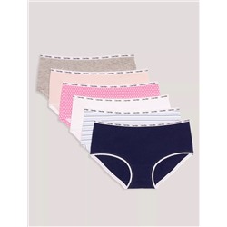 Girls Picot Trim 6-Pack Hipster