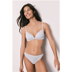 Sujetador triangular relleno algodón azul