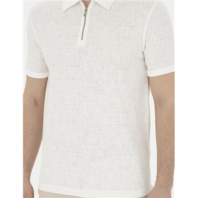 Ekru Slim Fit Tişört