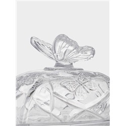 Масленка, 17х12 см, стекло, прямоугольная, Бабочка, Butterfly