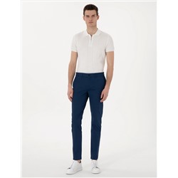 İndigo Slim Fit Beli Lastikli Kanvas Pantolon
