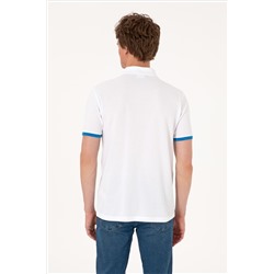 Erkek Regular Fit Polo Yaka Beyaz Tişört