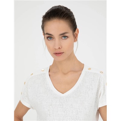Ekru Regular Fit Tişört