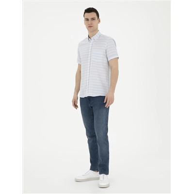 Açık Mavi Regular Fit Kısa Kollu Gömlek